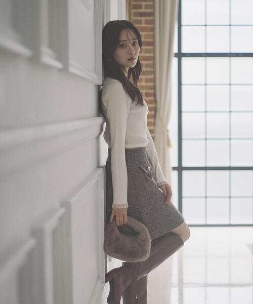 PROPORTION BODY DRESSING（プロポーションボディドレッシング）の「ツイードミニスカート / 1215220009（スカート・レディース・ブラック/ブラウン・MEDIUM/SMALL）」の20枚目の写真