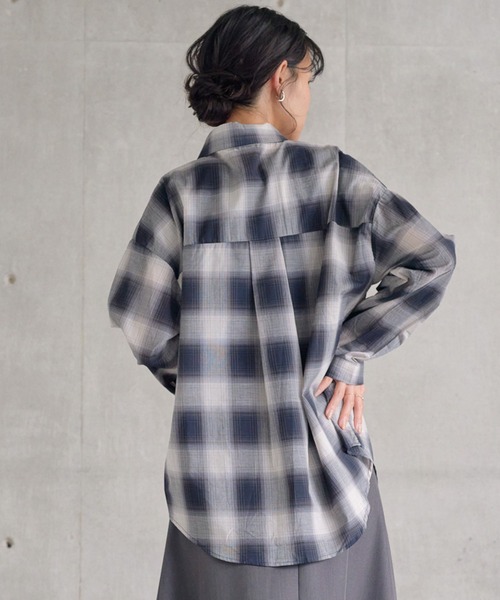 attiree（アティレー）の「【３色展開】チェックシャツ（シャツ/ブラウス・レディース・ブラウン/イエロー/ブラック・FREE）」の7枚目の写真