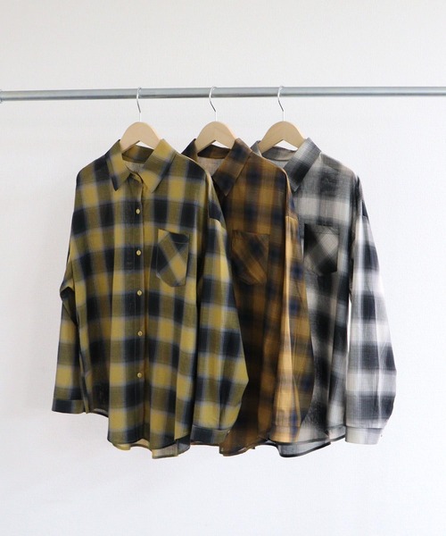 attiree（アティレー）の「【３色展開】チェックシャツ（シャツ/ブラウス・レディース・ブラウン/イエロー/ブラック・FREE）」の18枚目の写真