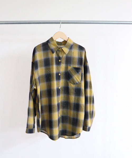 attiree（アティレー）の「【３色展開】チェックシャツ（シャツ/ブラウス・レディース・ブラウン/イエロー/ブラック・FREE）」の17枚目の写真