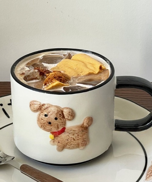 Made in I(メイドインアイ)のRetro dog coffee cup(グラス/マグカップ/タンブラー)