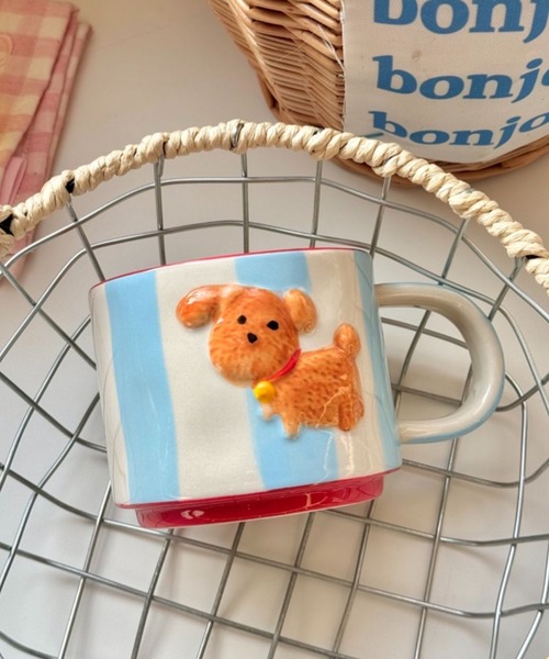 Made in I(メイドインアイ)の「Retro dog coffee cup(グラス/マグカップ/タンブラー・レディース・アイボリー/ブルー系その他・FREE)」の10枚目の写真