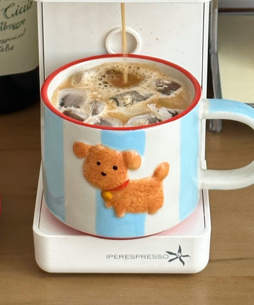 Made in I(メイドインアイ)の「Retro dog coffee cup(グラス/マグカップ/タンブラー・レディース・アイボリー/ブルー系その他・FREE)」の8枚目の写真