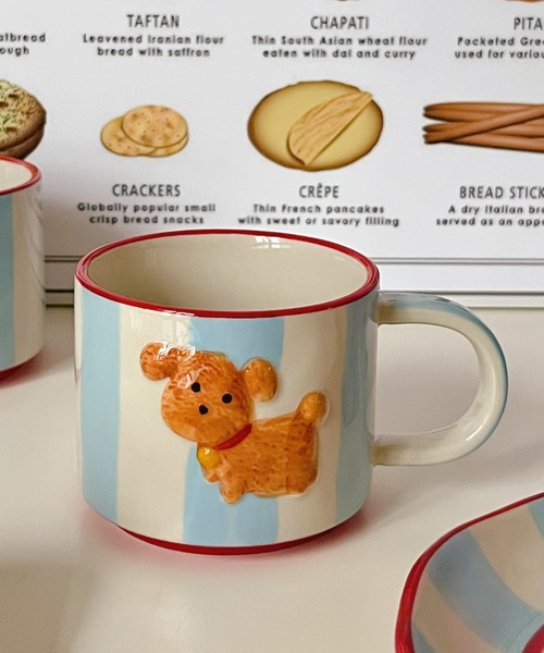 Made in I(メイドインアイ)の「Retro dog coffee cup(グラス/マグカップ/タンブラー・レディース・アイボリー/ブルー系その他・FREE)」の9枚目の写真