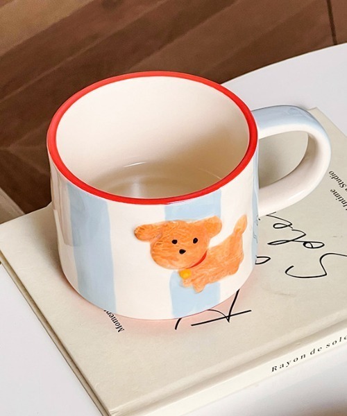Made in I(メイドインアイ)の「Retro dog coffee cup(グラス/マグカップ/タンブラー・レディース・アイボリー/ブルー系その他・FREE)」の11枚目の写真