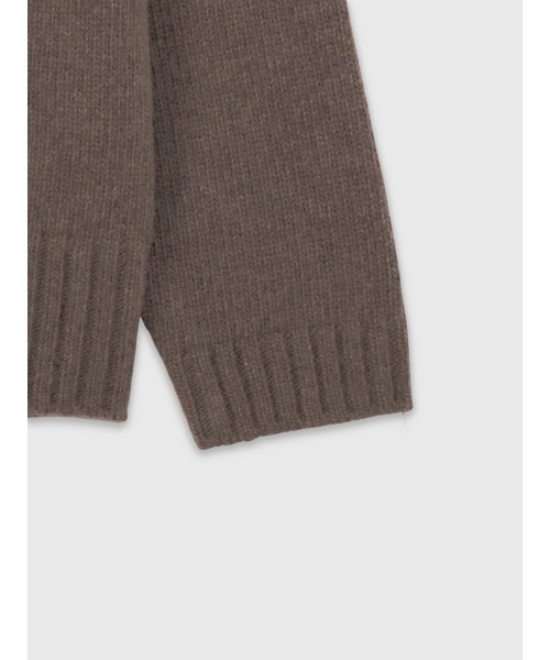 anuans HAMILTONウールカシミヤクルーネックプルオーバー　BROWN HAMILTONウールカシミヤクルーネックプルオーバー