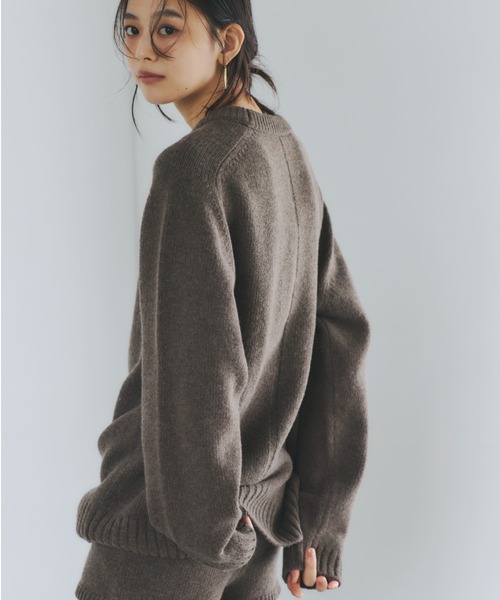 HAMILTONウールカシミヤクルーネックプルオーバー（ニット/セーター