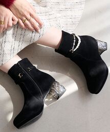 MAJESTIC LEGON | 取り外しパールビジューブーツ(ブーツ)