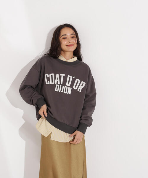 N.（N. Natural Beauty Basic）（エヌエヌナチュラルビューティーベーシック）の「レタリングオーバースウェット（スウェット・レディース・バーガンディー/ヘザーグレー/チャコールグレー・MEDIUM）」の19枚目の写真