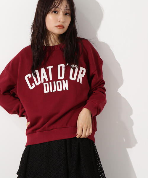 N.（N. Natural Beauty Basic）（エヌエヌナチュラルビューティーベーシック）の「レタリングオーバースウェット（スウェット・レディース・バーガンディー/ヘザーグレー/チャコールグレー・MEDIUM）」の11枚目の写真