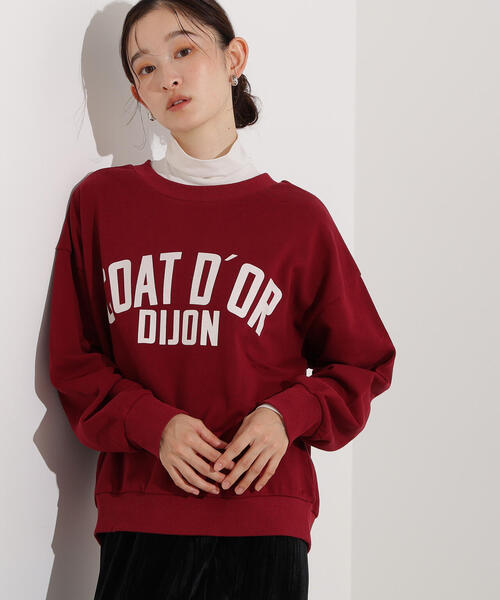 N.（N. Natural Beauty Basic）（エヌエヌナチュラルビューティーベーシック）の「レタリングオーバースウェット（スウェット・レディース・バーガンディー/ヘザーグレー/チャコールグレー・MEDIUM）」の16枚目の写真