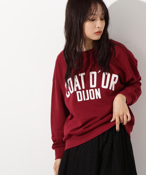 N.（N. Natural Beauty Basic）（エヌエヌナチュラルビューティーベーシック）の「レタリングオーバースウェット（スウェット・レディース・バーガンディー/ヘザーグレー/チャコールグレー・MEDIUM）」の3枚目の写真