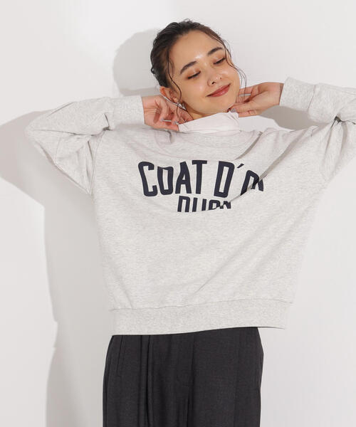 N.（N. Natural Beauty Basic）（エヌエヌナチュラルビューティーベーシック）の「レタリングオーバースウェット（スウェット・レディース・バーガンディー/ヘザーグレー/チャコールグレー・MEDIUM）」の2枚目の写真