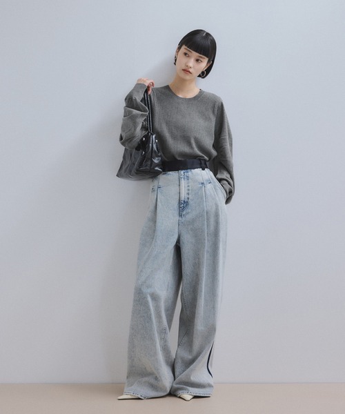 WEB限定】・【サステナブル】ニュアンススリーブニットプル