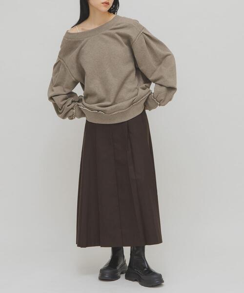 KBF（ケイビーエフ）の「2WAYルーズスウェット（Tシャツ/カットソー・レディース・ベージュ/ベージュ系その他/チャコールグレー・ONE）」の18枚目の写真