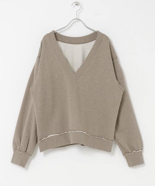 KBF（ケイビーエフ）の「2WAYルーズスウェット（Tシャツ/カットソー・レディース・ベージュ/ベージュ系その他/チャコールグレー・ONE）」の15枚目の写真