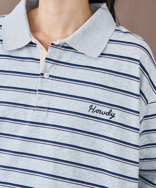 coen(コーエン)の「ハートモチーフラガーロンT(ポロシャツ・レディース・ナチュラル/ダークグレー/ベージュ・M/L)」の13枚目の写真