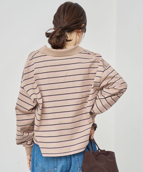 coen(コーエン)の「ハートモチーフラガーロンT(ポロシャツ・レディース・ナチュラル/ダークグレー/ベージュ・M/L)」の19枚目の写真