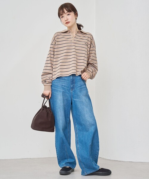 coen(コーエン)の「ハートモチーフラガーロンT(ポロシャツ・レディース・ナチュラル/ダークグレー/ベージュ・M/L)」の20枚目の写真