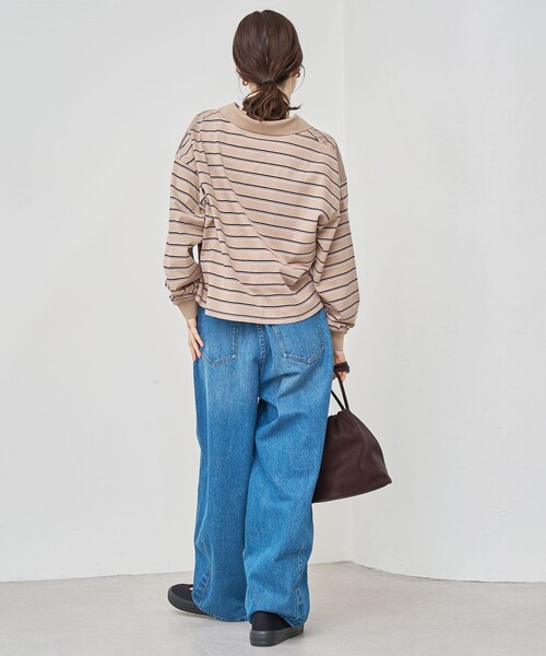 coen(コーエン)の「ハートモチーフラガーロンT(ポロシャツ・レディース・ナチュラル/ダークグレー/ベージュ・M/L)」の22枚目の写真