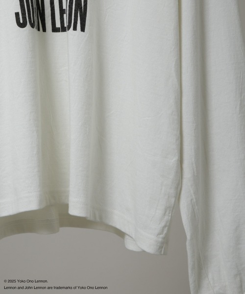 NANO universe(ナノユニバース)の「「HOTEL PALACE」John Lennon ピグメントL/S TEE(Tシャツ/カットソー・メンズ・チャコール/ホワイト・M/L)」の16枚目の写真