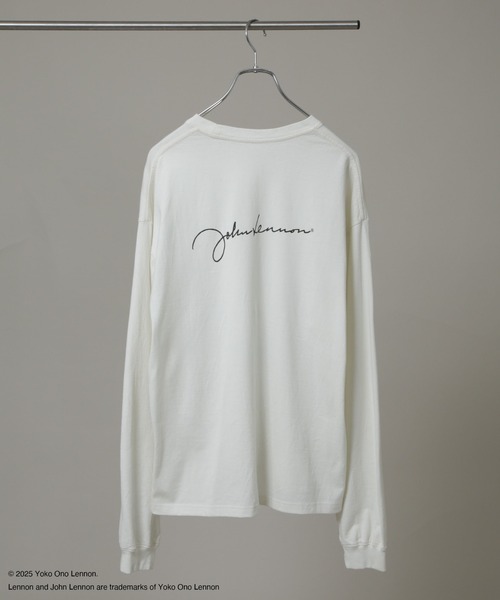 NANO universe(ナノユニバース)の「「HOTEL PALACE」John Lennon ピグメントL/S TEE(Tシャツ/カットソー・メンズ・チャコール/ホワイト・M/L)」の12枚目の写真