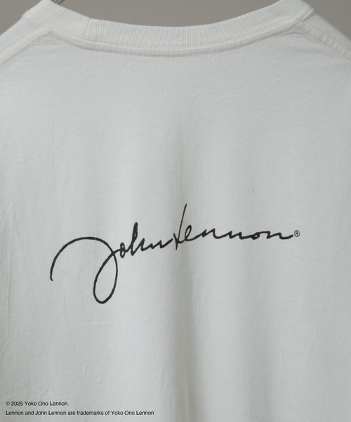 NANO universe(ナノユニバース)の「「HOTEL PALACE」John Lennon ピグメントL/S TEE(Tシャツ/カットソー・メンズ・チャコール/ホワイト・M/L)」の14枚目の写真