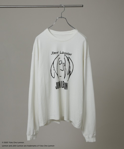 NANO universe(ナノユニバース)の「「HOTEL PALACE」John Lennon ピグメントL/S TEE(Tシャツ/カットソー・メンズ・チャコール/ホワイト・M/L)」の11枚目の写真