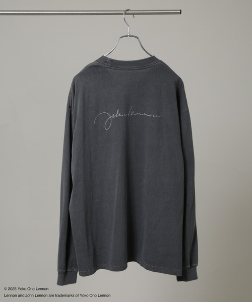 NANO universe(ナノユニバース)の「「HOTEL PALACE」John Lennon ピグメントL/S TEE(Tシャツ/カットソー・メンズ・チャコール/ホワイト・M/L)」の20枚目の写真