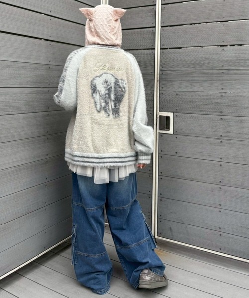 Candy Stripper（キャンディストリッパー）の「CAT SOUVENIR KNIT ジャンパー（その他アウター・レディース・ブラック/オフホワイト/ピンク・FREE）」の20枚目の写真