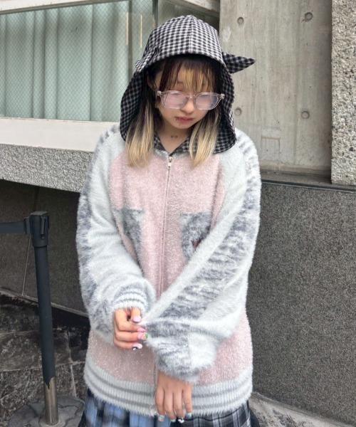 Candy Stripper（キャンディストリッパー）の「CAT SOUVENIR KNIT ジャンパー（その他アウター・レディース・ブラック/オフホワイト/ピンク・FREE）」の22枚目の写真