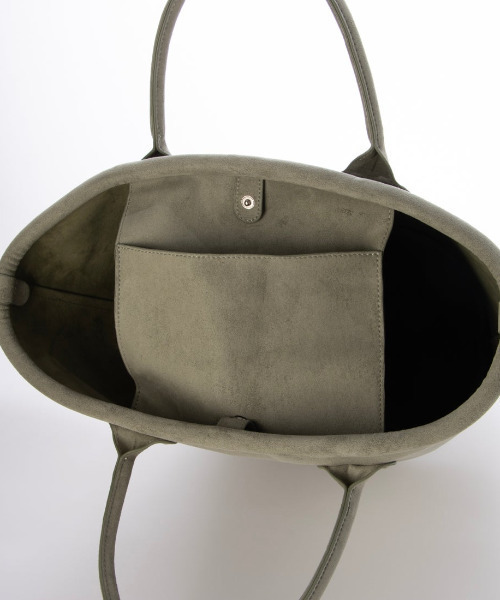 cache cache(カシュ カシュ)の「カシュカシュ cache cache / スエード調口元パイピングトート(トートバッグ・レディース・キャメル/グリーン・FREE)」の5枚目の写真