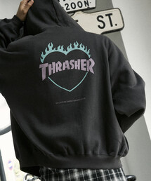 THRASHER/スラッシャー 別注 HEART LOGO ZIP PARKA(限定展開)