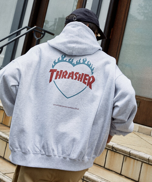 THRASHER/スラッシャー 別注 HEART LOGO ZIP PARKA(限定展開