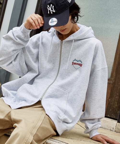 セール】THRASHER/スラッシャー 別注 HEART LOGO ZIP PARKA(限定展開