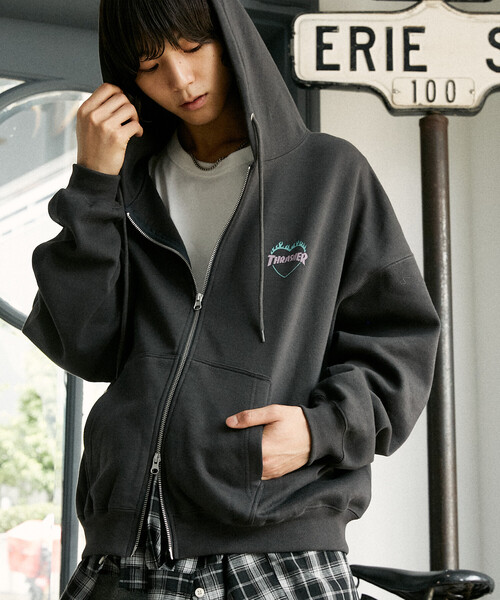 セール】THRASHER/スラッシャー 別注 HEART LOGO ZIP PARKA(限定展開
