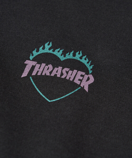 THRASHER（スラッシャー）の「THRASHER/スラッシャー 別注 HEART LOGO ZIP PARKA(限定展開)（パーカー・メンズ・チャコールグレー/ライトグレー/ネイビー・MEDIUM/LARGE/SMALL）」の15枚目の写真