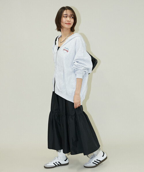 THRASHER（スラッシャー）の「THRASHER/スラッシャー 別注 HEART LOGO ZIP PARKA(限定展開)（パーカー・メンズ・チャコールグレー/ライトグレー/ネイビー・MEDIUM/LARGE/SMALL）」の5枚目の写真