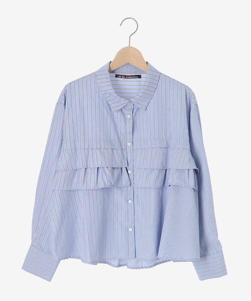 le.coeur blanc（ルクールブラン）の「《WEB・一部店舗限定》AL ストライプフロントフリルブラウス（シャツ/ブラウス・レディース・ブルー系その他2/ブルー系その他4・38）」の16枚目の写真