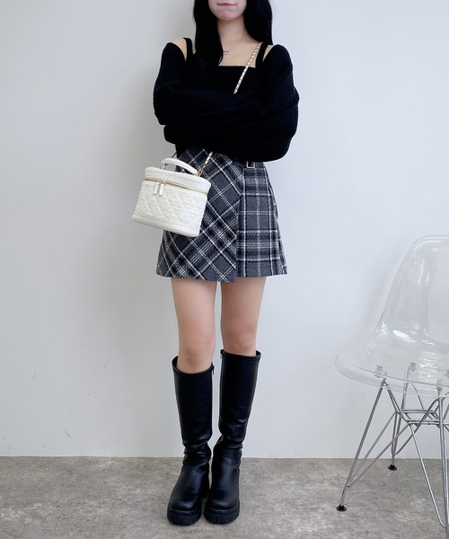 INGNI（イング）の「ケーブルボレロニットアンサンブル（アンサンブル・レディース・グレー/ブラック/アイボリー・M）」の13枚目の写真