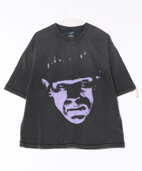 JUGLANS(ユグランス)の「【ADAM PATEK】Frankenstein face print T/フランケンシュタイン/半袖/Tシャツ/アダムパテック(Tシャツ/カットソー・メンズ・パープル/グリーン・L/M)」の2枚目の写真