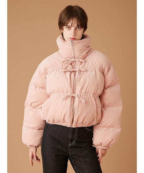 FURFUR(ファーファー)の「コーデュロイリボンショートパディングジャケット(ダウンジャケット/コート・レディース・ピンク/ブラック・F)」の8枚目の写真