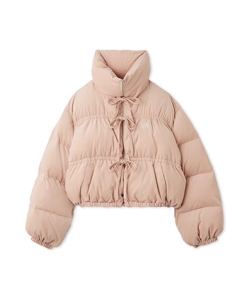 【FURFUR】コーデュロイリボンショートパディングジャケット　ブラウン コーデュロイリボンショートパディングジャケット（ダウンジャケット