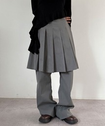 4INT.（フォイント）の「レイヤード フレア プリーツ ミディ スカート スラックス（その他パンツ）」