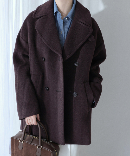 La TOTALITE（ラトータリテ）の「TICCA / ティッカ Pコート（ピーコート・レディース・ブラック/ブラウン/ベージュ・FREE）」の7枚目の写真