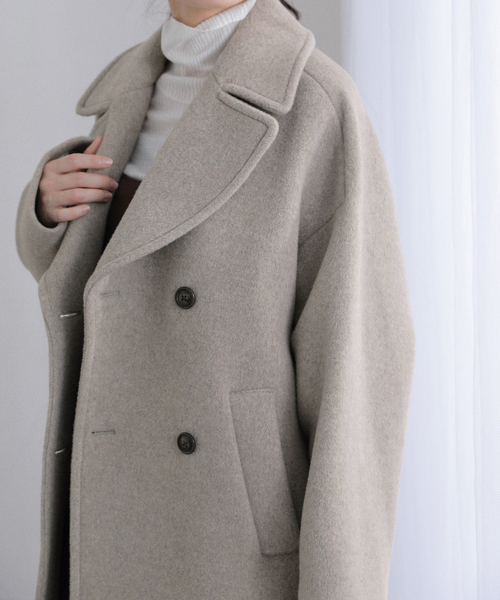 La TOTALITE（ラトータリテ）の「TICCA / ティッカ Pコート（ピーコート・レディース・ブラック/ブラウン/ベージュ・FREE）」の15枚目の写真