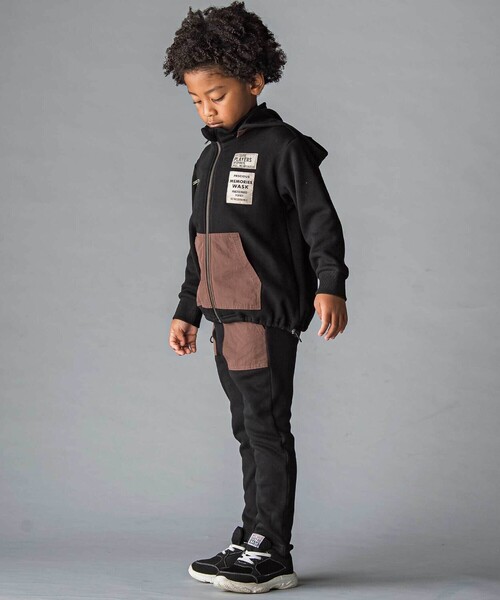 WASK（ワスク）の「異素材ポケットエステル裏起毛パンツ(100~160cm)（その他パンツ・キッズ・ブラック/グレー・150cm/160cm/140cm/130cm/120cm）」の5枚目の写真