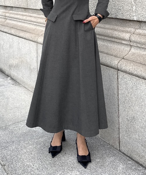 JENNE(ジェンヌ)の「アシンメトリーワンピース(ワンピース・レディース・ブラック/グレー・SMALL/MEDIUM/LARGE)」の22枚目の写真