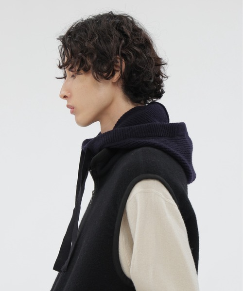 MHL.（エムエイチエル）の「MHL KNITTED HOOD（ニットキャップ/ビーニー・レディース・ネイビー系1/ブラウン系その他・FREE）」の14枚目の写真