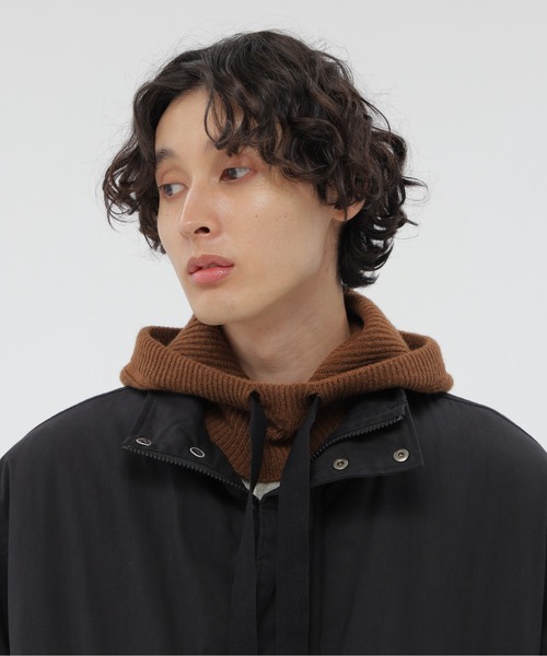 MHL.（エムエイチエル）の「MHL KNITTED HOOD（ニットキャップ/ビーニー・レディース・ネイビー系1/ブラウン系その他・FREE）」の3枚目の写真
